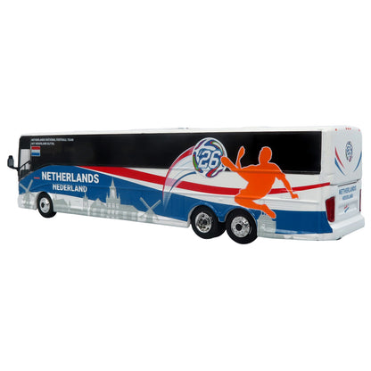 Van Hool CX-45 Coach Bus "Netherlands National Football Team" White with Graphics "International Federation of the Global Game" Series Limited Edition to 504 pieces Worldwide 1/87 (HO) Diecast Model
