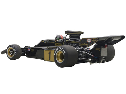 Lotus 72E 1973 Emerson Fittipaldi #1 with Driver Figure in Cockpit 1/18 Model Car