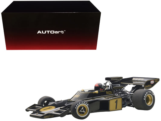 Lotus 72E 1973 Emerson Fittipaldi #1 with Driver Figure in Cockpit 1/18 Model Car