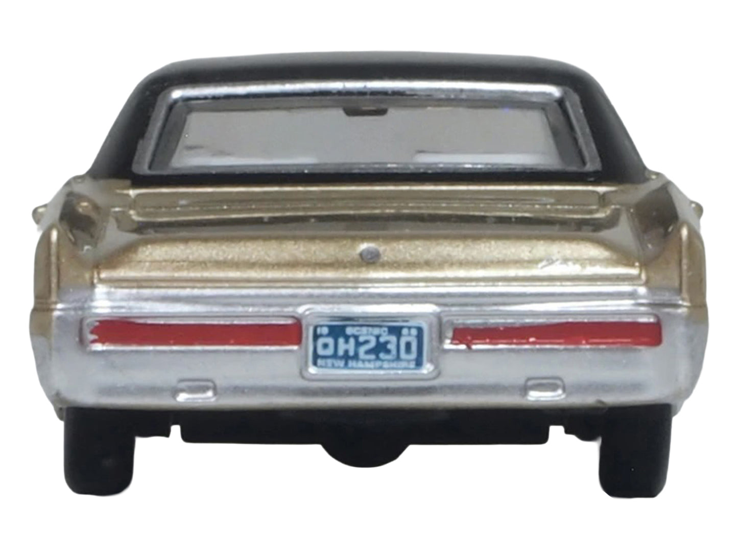 1968 Buick Electra 225 Ivory Gold Metallic with Black Top and White Interior 1/87 (HO) Scale Diecast Model Car