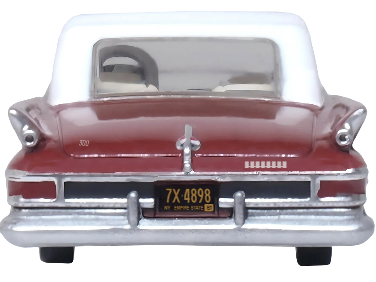 1961 Chrysler 300 Convertible (Closed Top) Cinnamon Brown Metallic with White Top 1/87 (HO) Scale Diecast Model Car