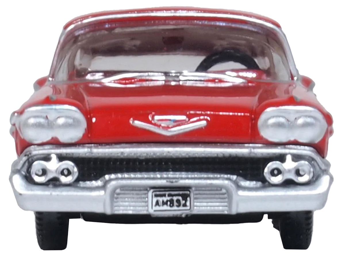 1958 Chevrolet Impala Sports Coupe Rio Red 1/87 (HO) Scale Diecast Model Car