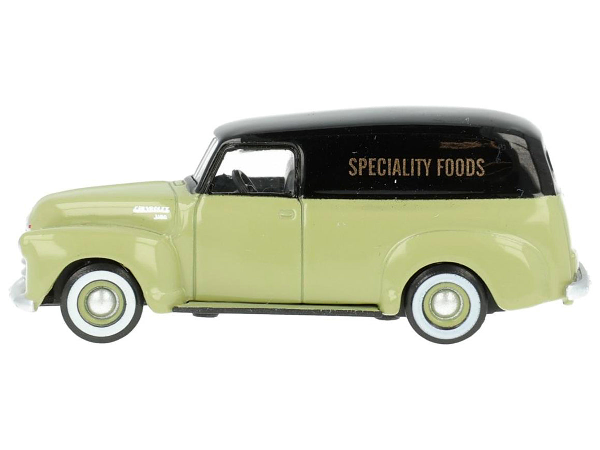 1950 Chevrolet Panel Van "Speciality Foods" Light Green and Black 1/87 (HO) Scale Diecast Model Car