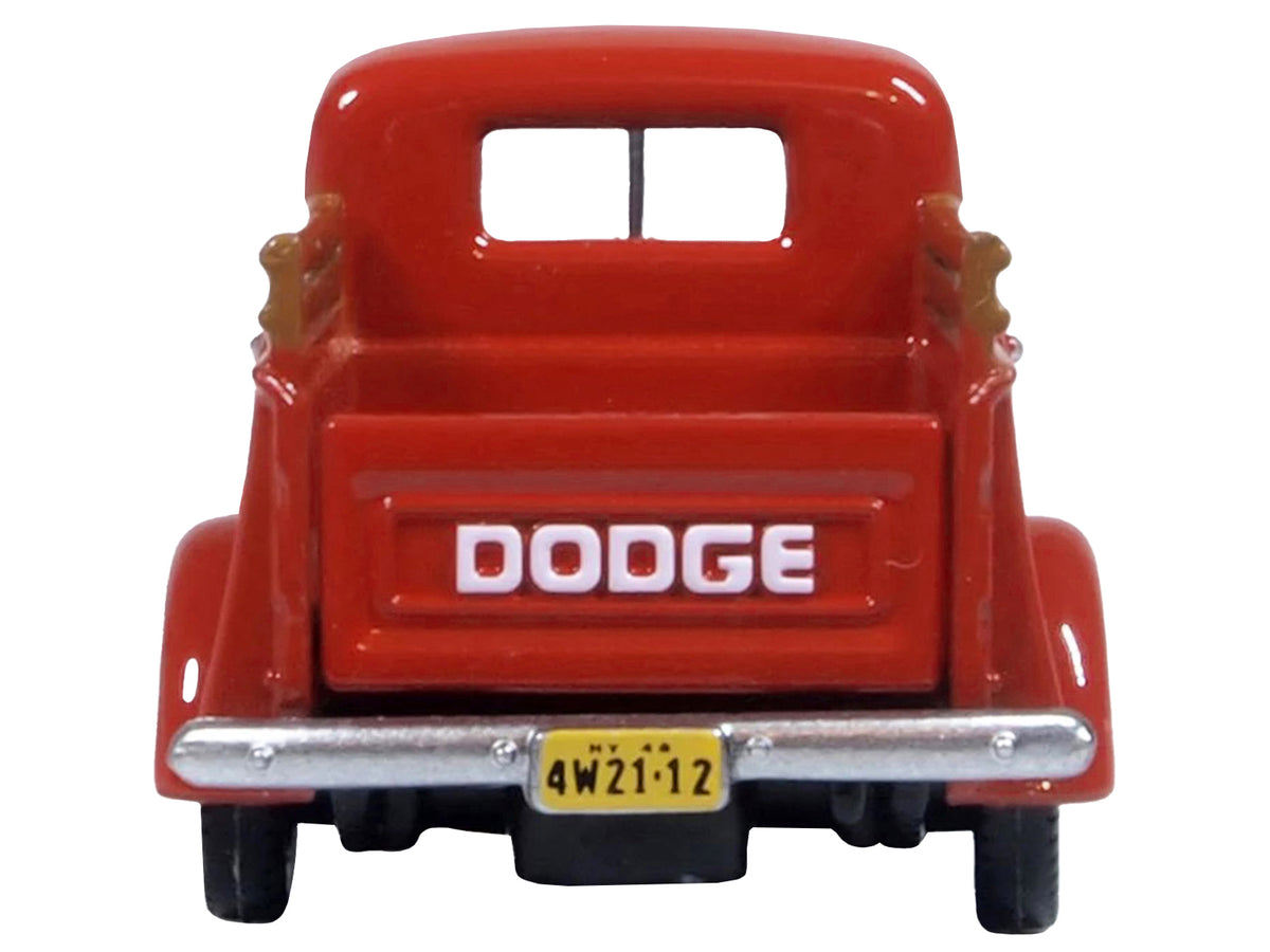 1948 Dodge B-1B Pickup Truck Red 1/87 (HO) Scale Diecast Model Car