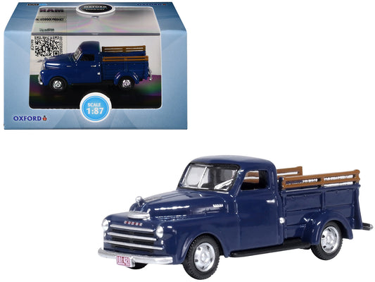1948 Dodge B-1B Pickup Truck Waterway Blue 1/87 (HO) Scale Diecast Model Car