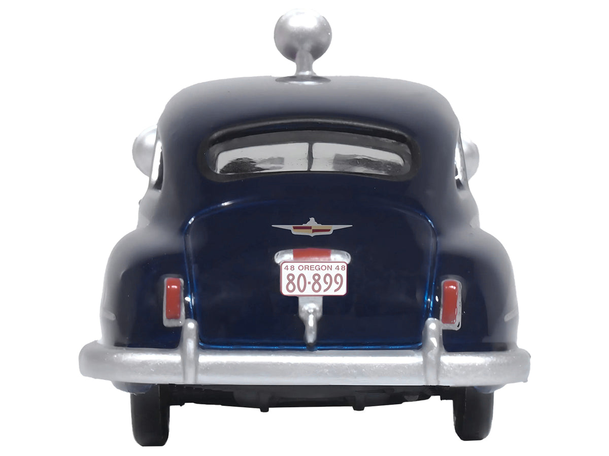 1946 DeSoto Suburban Ambulance Dark Blue "Junction City Ambulance" 1/87 (HO) Scale Diecast Model Car