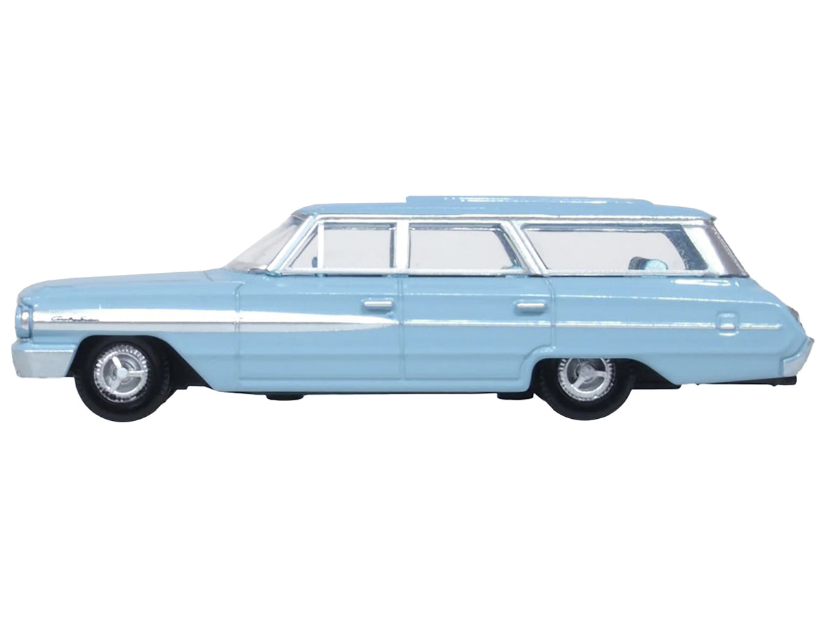 1964 Ford Country Sedan Skylight Blue 1/87 (HO) Scale Diecast Model Car