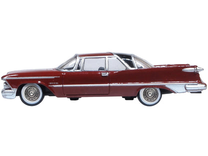 1959 Chrysler Imperial Crown 2 Door Hardtop Radiant Red with Black Top 1/87 (HO) Scale Diecast Model Car
