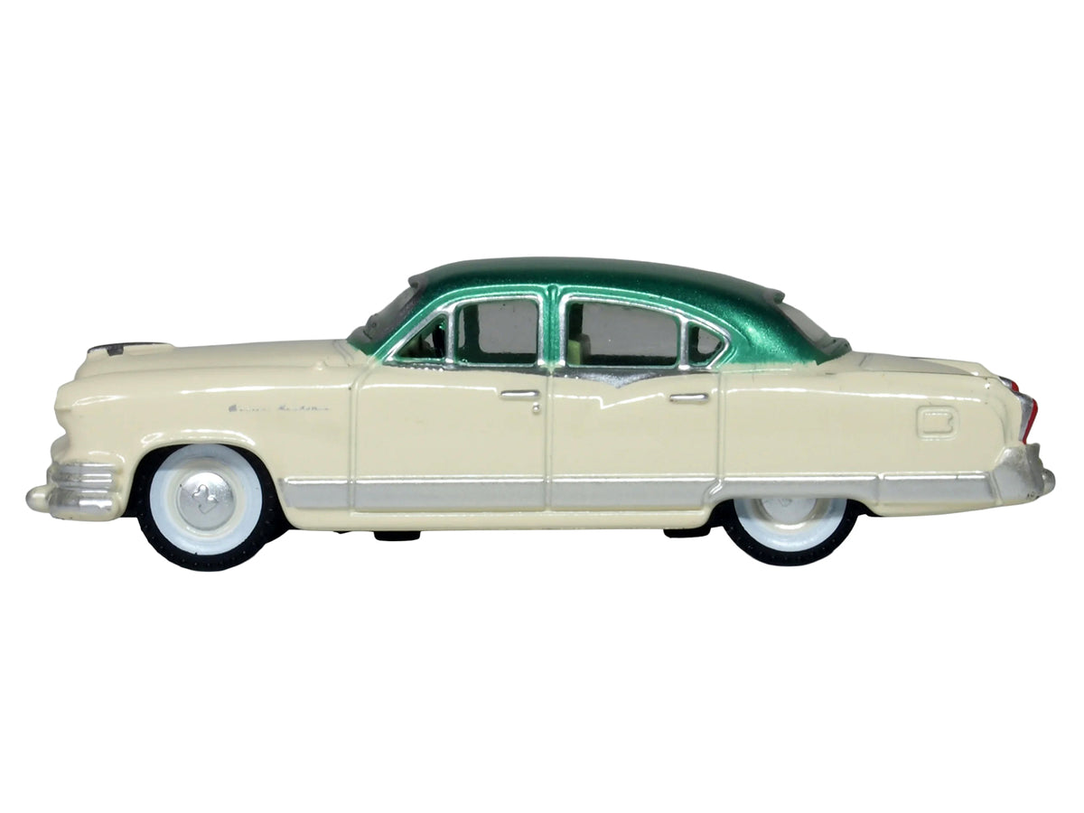 1953 Kaiser Manhattan Stardust Ivory with Jade Green Metallic Top 1/87 (HO) Scale Diecast Model Car