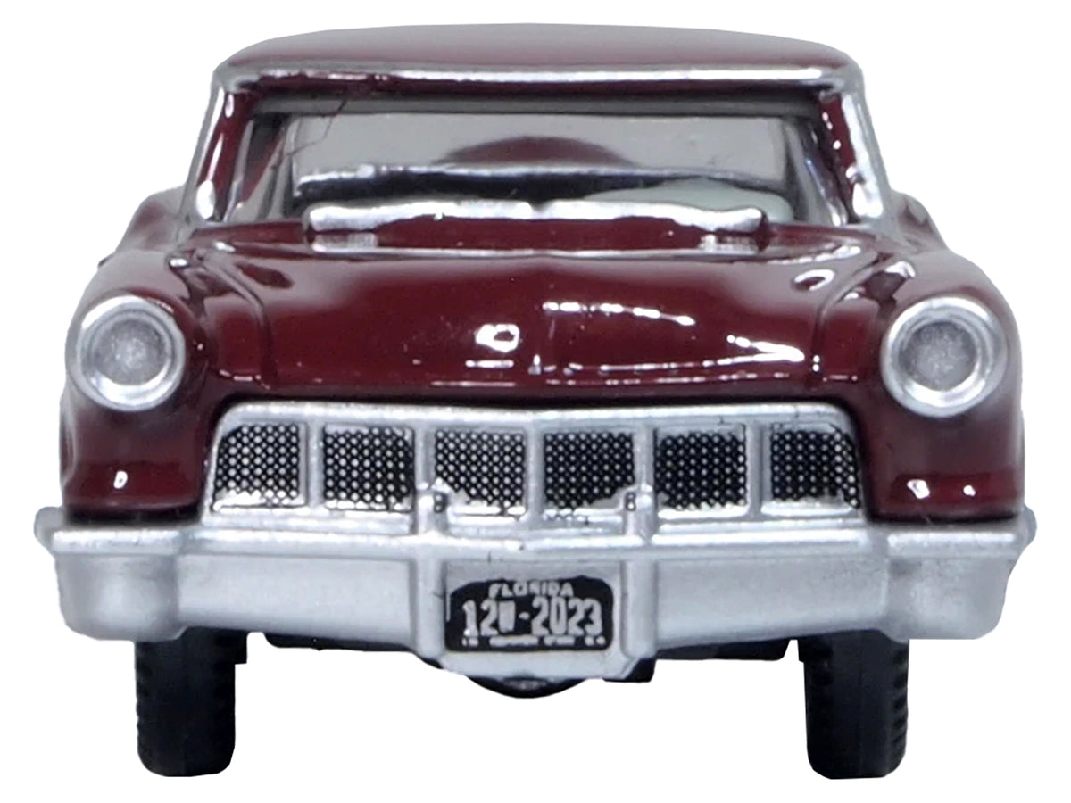 1956 Lincoln Continental Mark II Dark Red 1/87 (HO) Scale Diecast Model Car