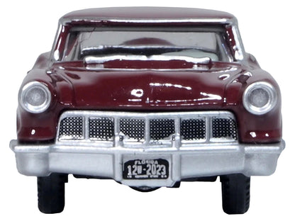 1956 Lincoln Continental Mark II Dark Red 1/87 (HO) Scale Diecast Model Car