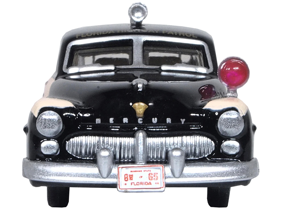 1949 Mercury Monarch Police Black and White "Florida Highway Patrol" 1/87 (HO) Scale Diecast Model Car