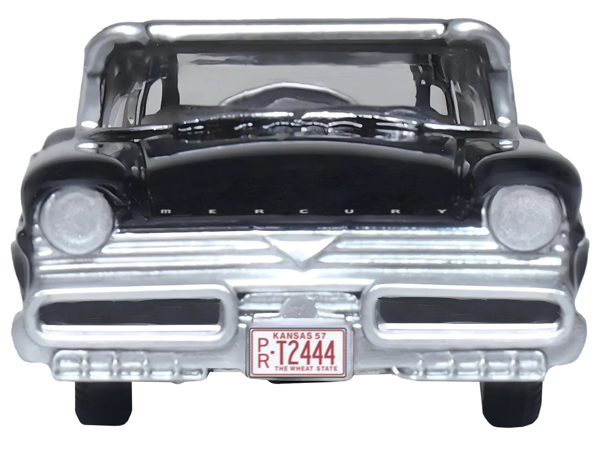 1957 Mercury Montclair Tuxedo Black 1/87 (HO) Scale Diecast Model Car