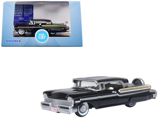 1957 Mercury Montclair Tuxedo Black 1/87 (HO) Scale Diecast Model Car