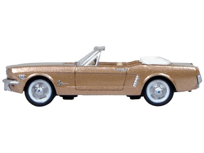 1965 Ford Mustang Convertible Prairie Bronze Metallic 1/87 (HO) Scale Diecast Model Car