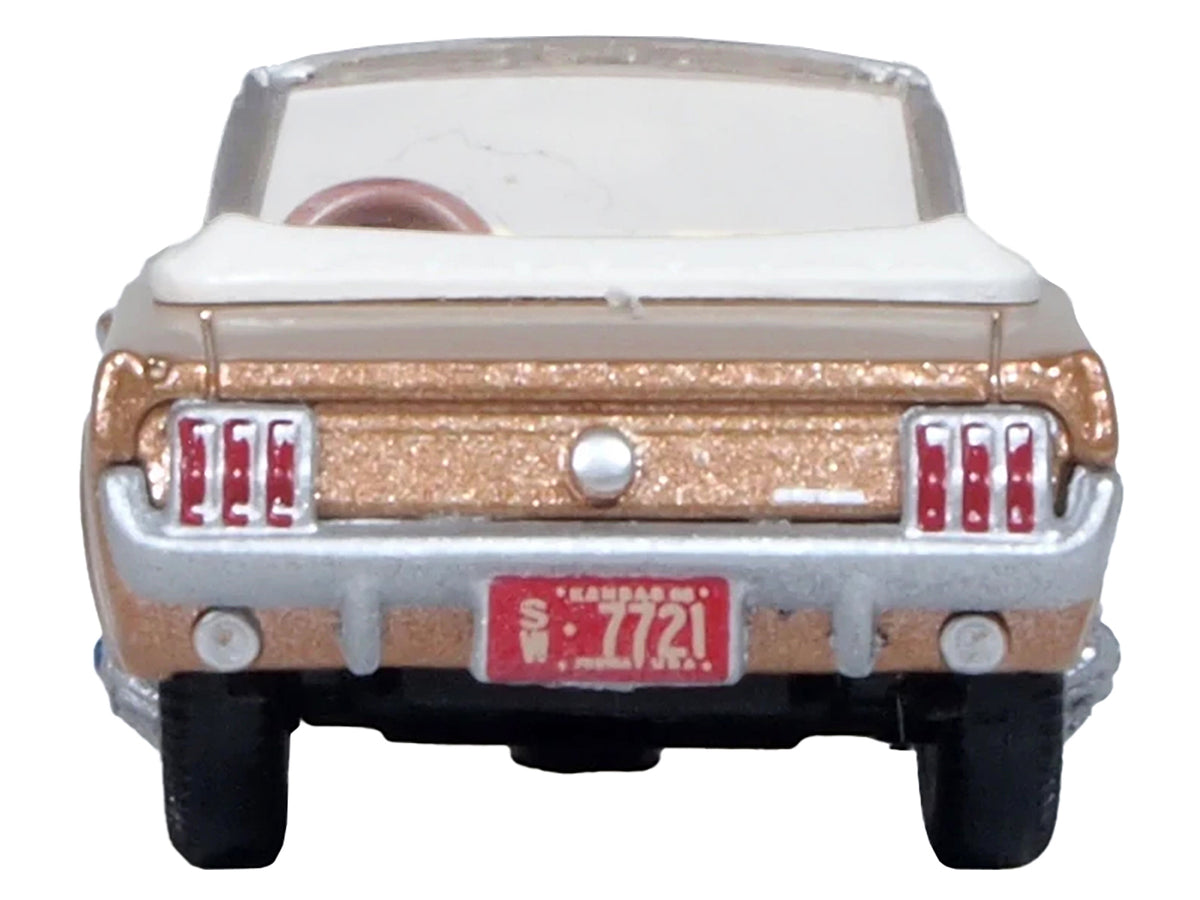 1965 Ford Mustang Convertible Prairie Bronze Metallic 1/87 (HO) Scale Diecast Model Car