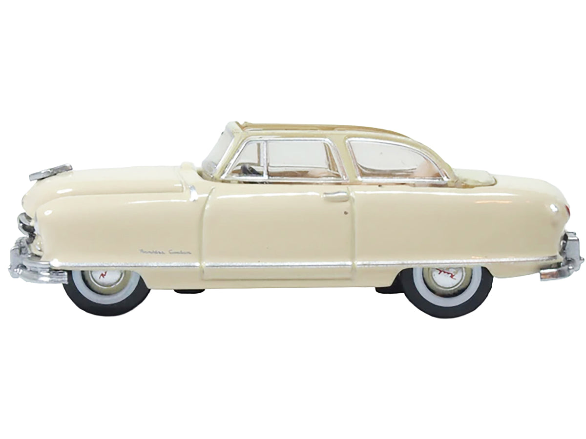 1950 Nash Rambler Custom Landau Convertible (Open) Champagne Ivory 1/87 (HO) Scale Diecast Model Car