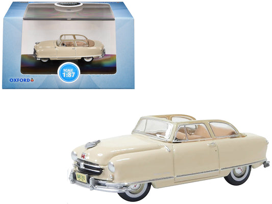 1950 Nash Rambler Custom Landau Convertible (Open) Champagne Ivory 1/87 (HO) Scale Diecast Model Car