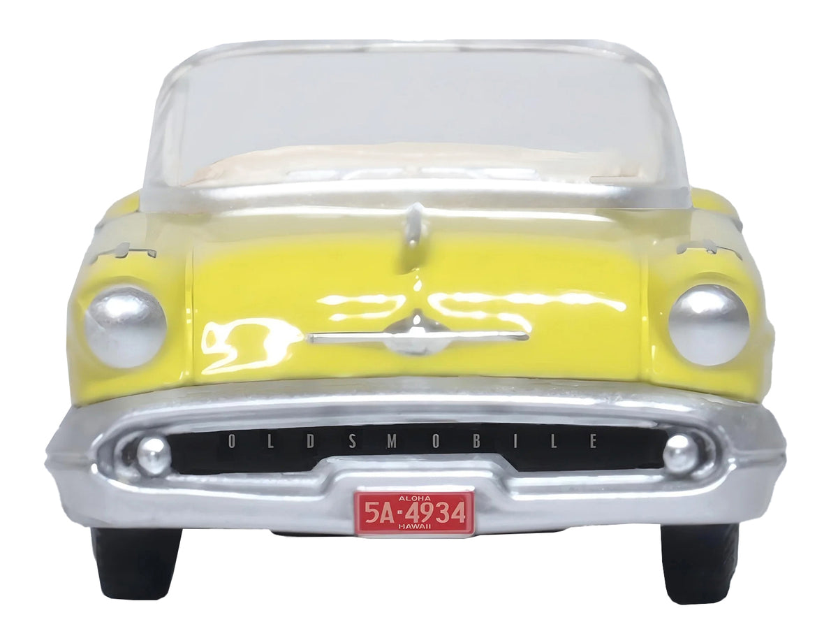 1957 Oldsmobile 88 Convertible Coronado Yellow 1/87 (HO) Scale Diecast Model Car