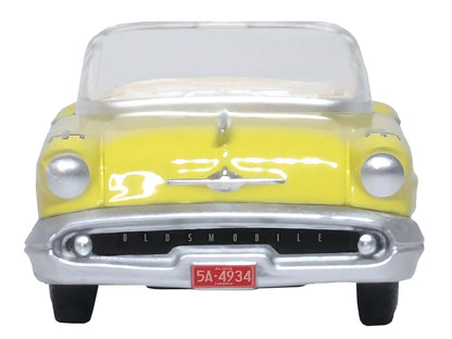 1957 Oldsmobile 88 Convertible Coronado Yellow 1/87 (HO) Scale Diecast Model Car