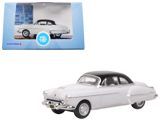 1950 Oldsmobile Rocket 88 Coupe Marol Gray with Black Top 1/87 (HO) Scale Diecast Model Car