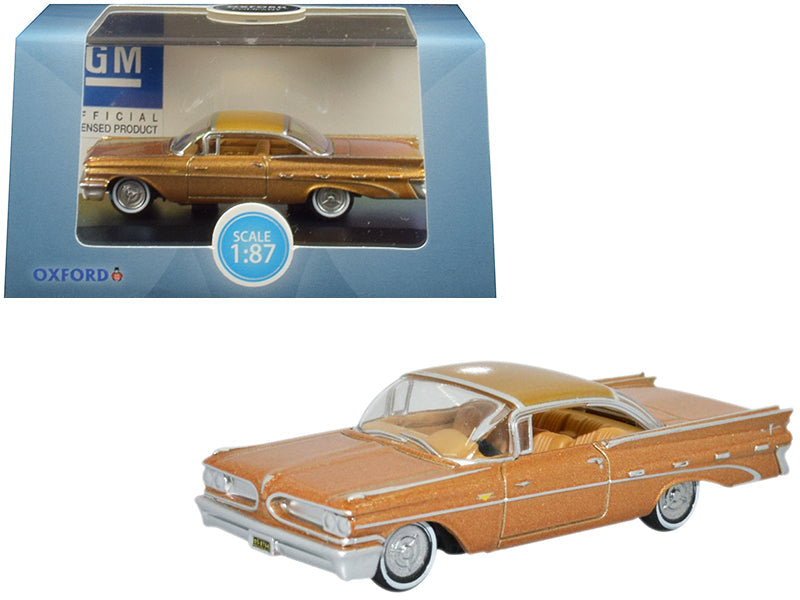 1959 Pontiac Bonneville Coupe Canyon Copper Metallic 1/87 (HO) Scale Diecast Model Car
