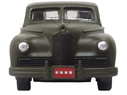 1942 Packard Clipper Touring Sedan "US Army Staff Car" Olive Drab 1/87 (HO) Scale Diecast Model Car