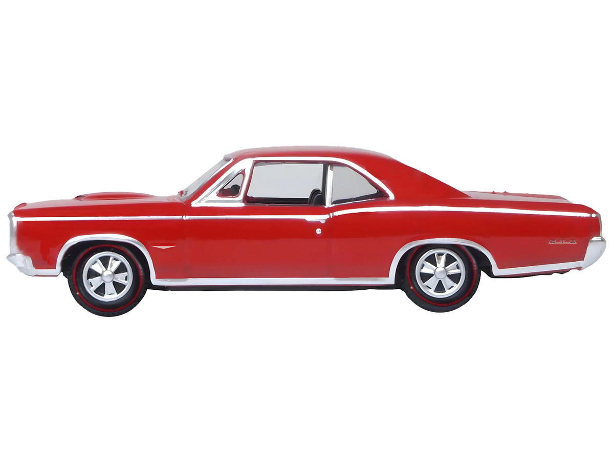 1966 Pontiac GTO Montero Red 1/87 (HO) Scale Diecast Model Car