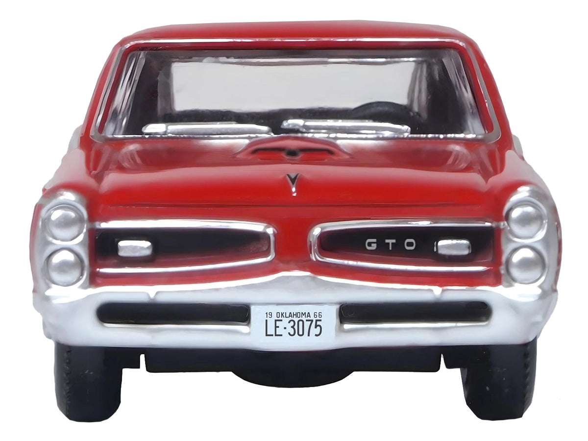 1966 Pontiac GTO Montero Red 1/87 (HO) Scale Diecast Model Car