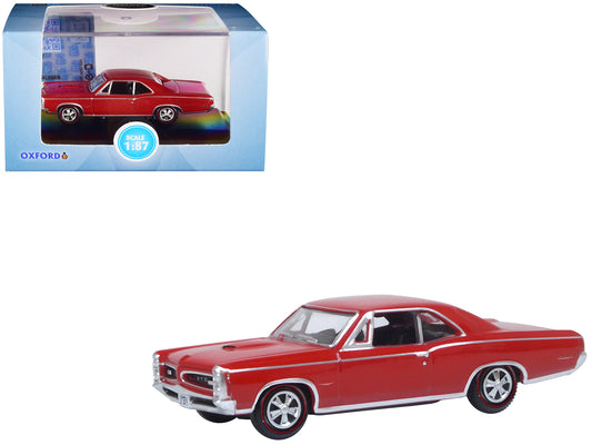 1966 Pontiac GTO Montero Red 1/87 (HO) Scale Diecast Model Car