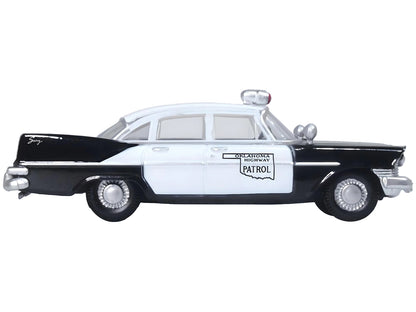 1959 Plymouth Savoy Black and White "Oklahoma Highway Patrol" 1/87 (HO) Scale Diecast Model Car