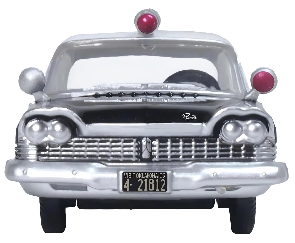 1959 Plymouth Savoy Black and White "Oklahoma Highway Patrol" 1/87 (HO) Scale Diecast Model Car