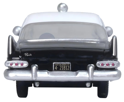 1959 Plymouth Savoy Black and White "Oklahoma Highway Patrol" 1/87 (HO) Scale Diecast Model Car