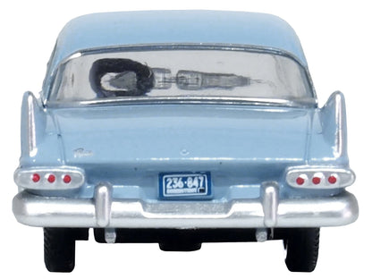 1959 Plymouth Savoy Sedan Powder Blue 1/87 (HO) Scale Diecast Model Car