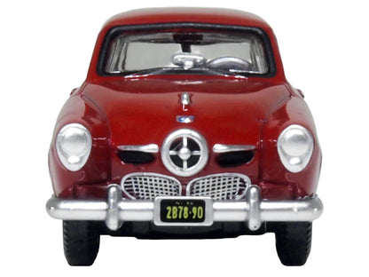 1950 Studebaker Champion Starlight Coupe Commanche Red 1/87 (HO) Scale Diecast Model Car