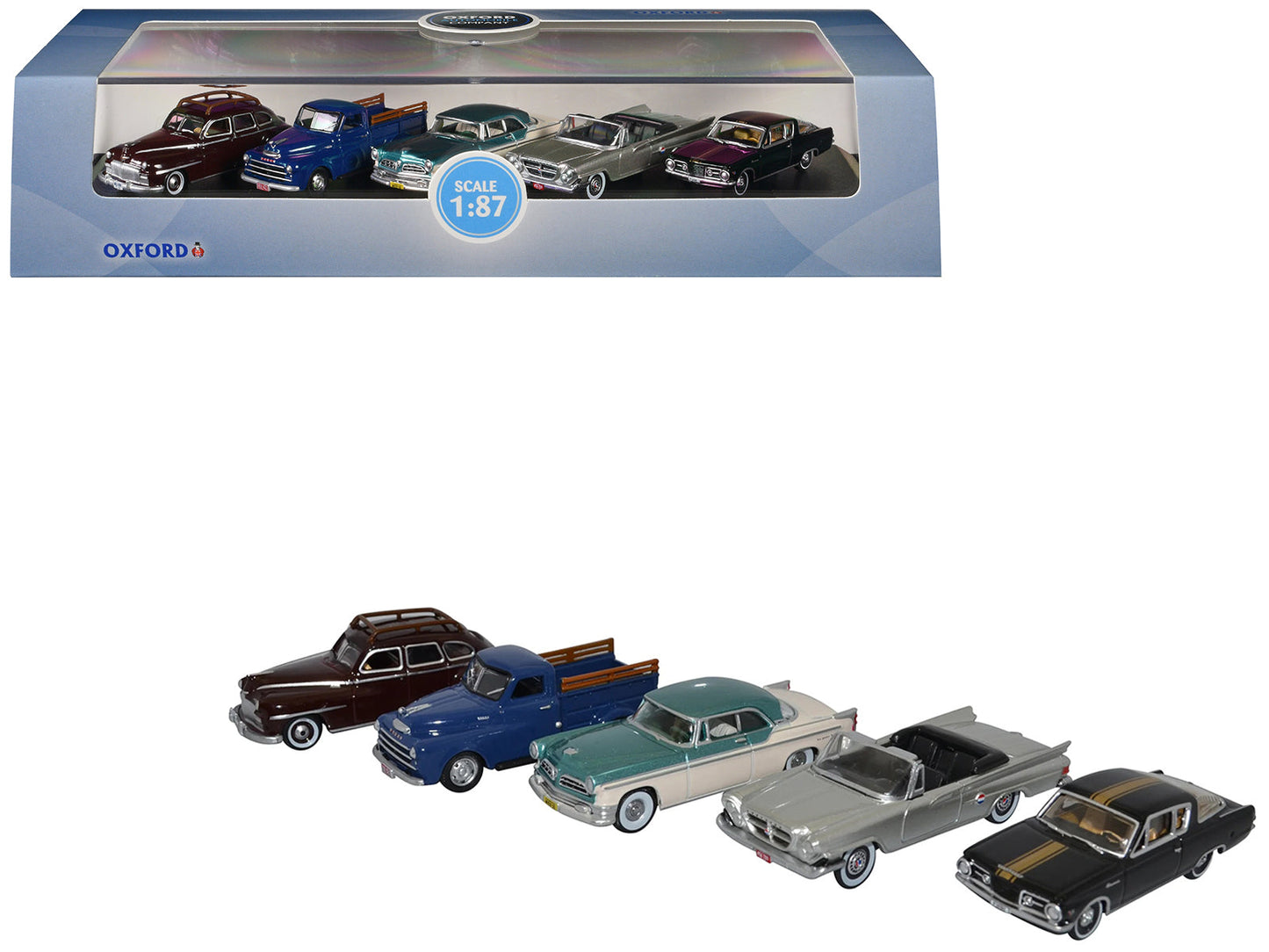 Chrysler Centenary 5 Piece Set 1/87 (HO) Scale Diecast Model Cars