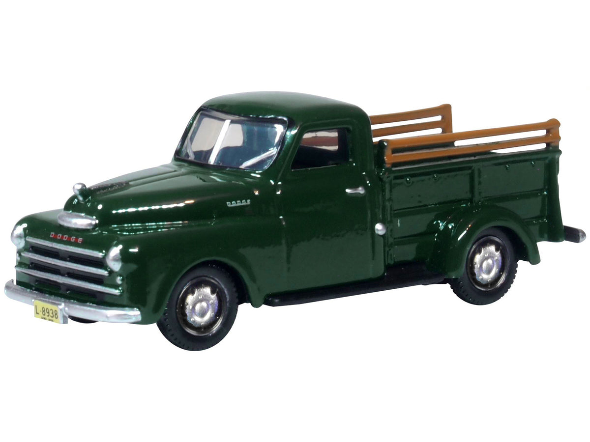 1948 Dodge B-1B Pickup Truck Dark Green 1/87 (HO) Scale Diecast Model Car