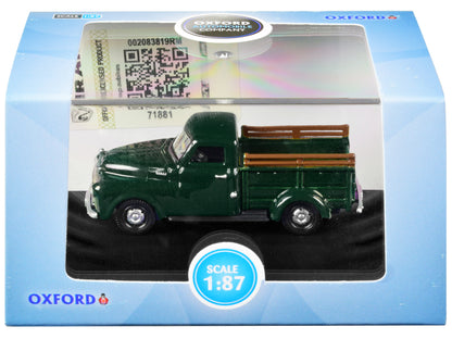 1948 Dodge B-1B Pickup Truck Dark Green 1/87 (HO) Scale Diecast Model Car