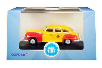 1946-1948 DeSoto Suburban Yellow and Red "San Francisco Taxi" "The Godfather" Movie 1/87 (HO) Scale Diecast Model Car