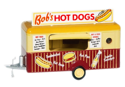 "Bob's Hot Dogs" Mobile Food Trailer 1/87 (HO) Scale Diecast Model