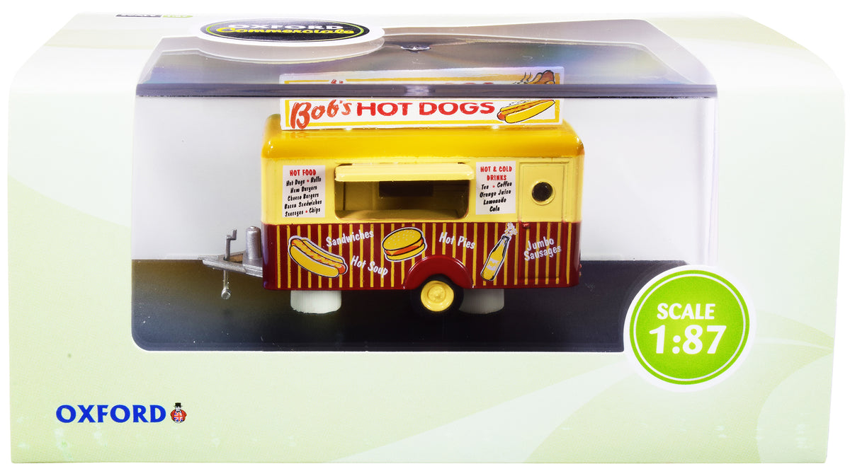 "Bob's Hot Dogs" Mobile Food Trailer 1/87 (HO) Scale Diecast Model