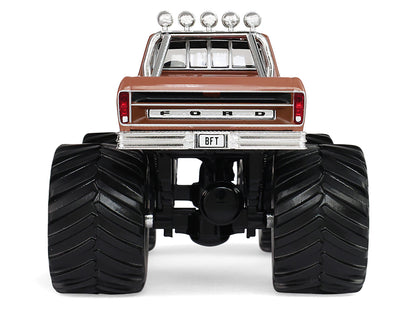 1978 Ford F-350 Monster Truck with 66-Inch Tires "BFT" Brown Two-Tone "Kings of Crunch" Series 1/43 Diecast Model Car