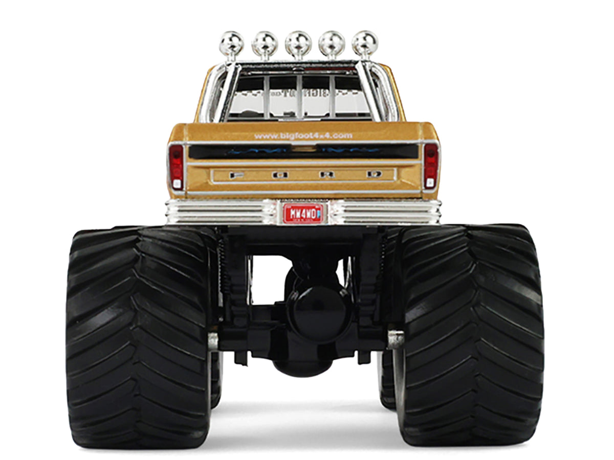 1979 Ford F-250 Monster Truck "Bigfoot #1 50th Anniversary" Gold Metallic "Kings of Crunch" Series 1/43 Diecast Model Car