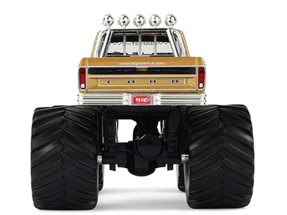 1979 Ford F-250 Monster Truck "Bigfoot #1 50th Anniversary" Gold Metallic "Kings of Crunch" Series 1/43 Diecast Model Car