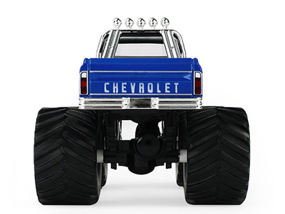 1972 Chevrolet K-10 Monster Truck "Chevron 150th Anniversary" White and Blue Metallic "Kings of Crunch" Series 1/43 Diecast Model Car