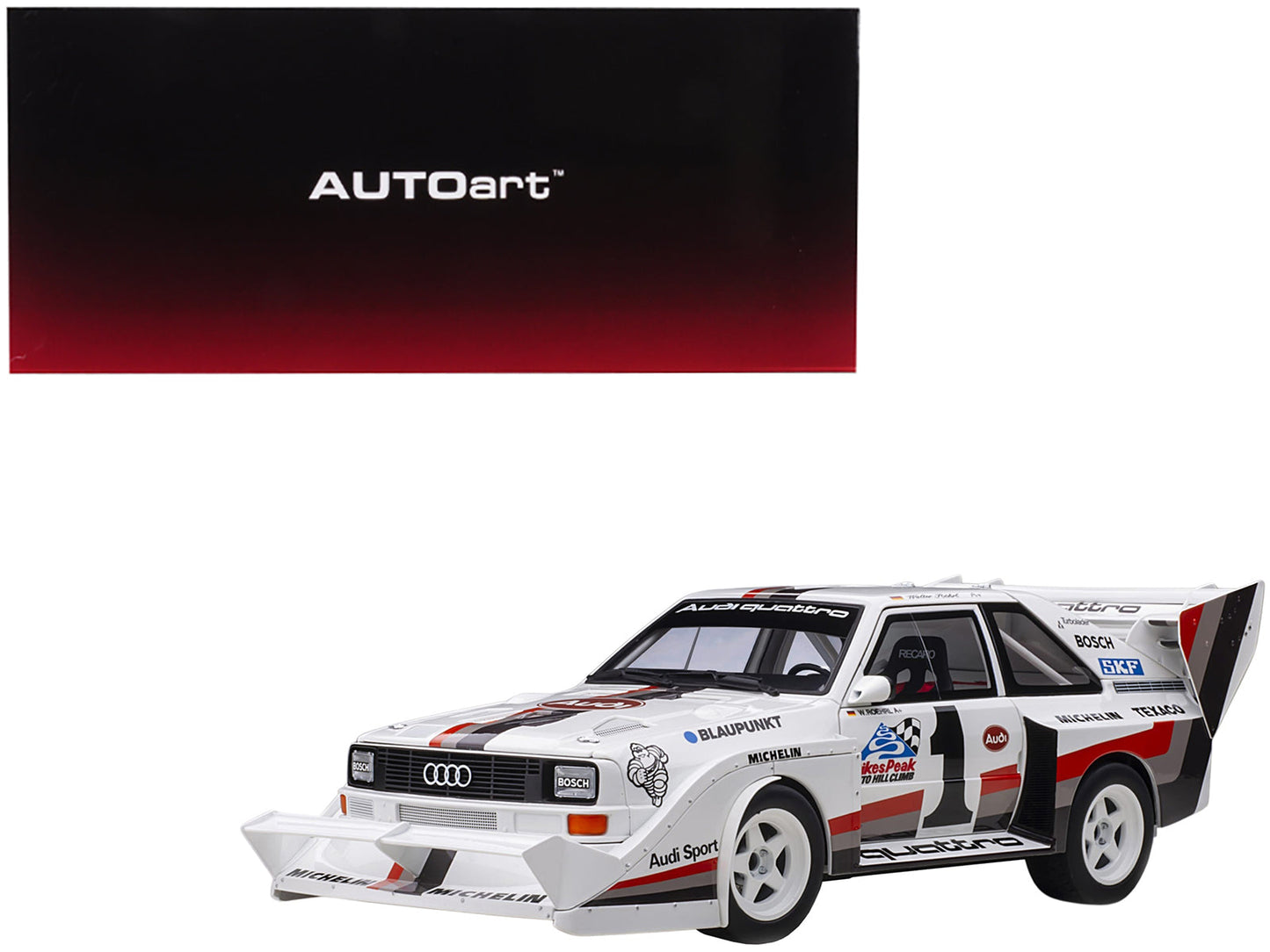 Audi Quattro S1 #1 Walter Roehrl Winner Pikes Peak (1987) 1/18 Model Car
