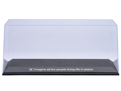 Collectible Display Show Case with Black Plastic Base and Green "LBWK" Logo for 1/18-1/24 Scale Model Cars