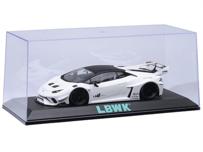 Collectible Display Show Case with Black Plastic Base and Green "LBWK" Logo for 1/18-1/24 Scale Model Cars