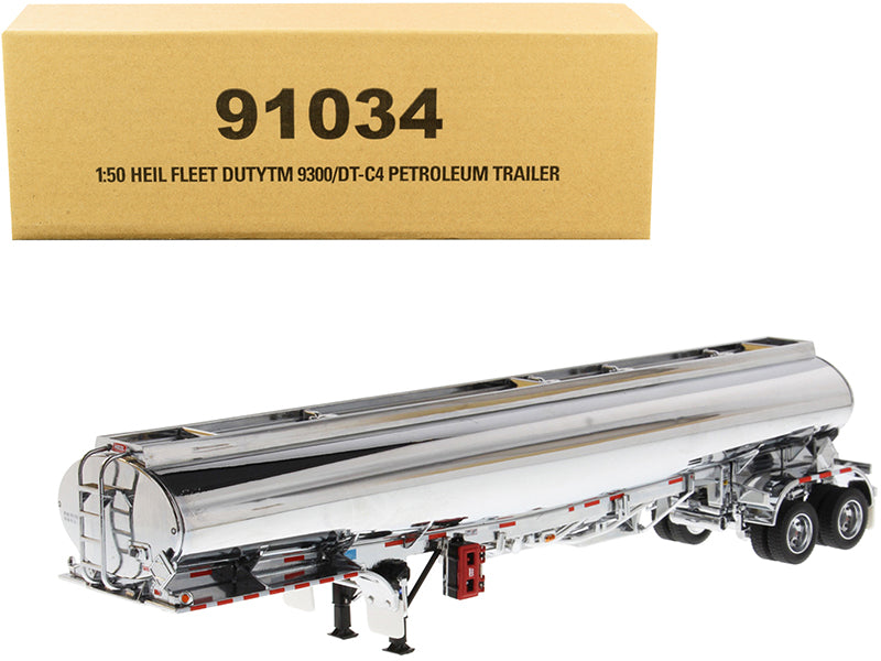 Heil Fleet Duty TM 9300/DT-C4 Petroleum Tanker Trailer Chrome "Transport Series" 1/50 Diecast Model