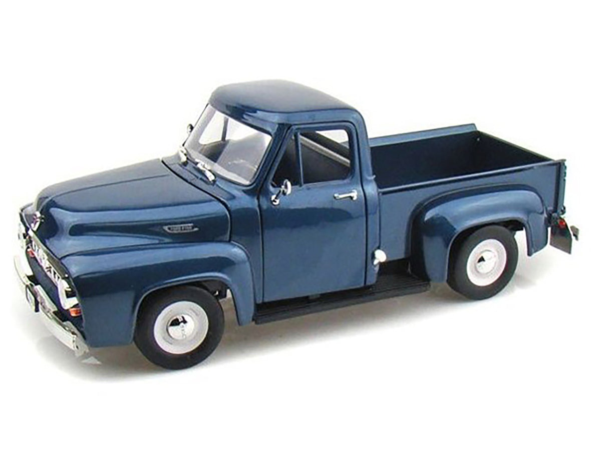 1953 Ford F-100 Pickup Dark Blue 1/18 Diecast Model Car